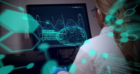 Scientist Analyzing Brain Data on Monitor - Download Free Stock Images Pikwizard.com