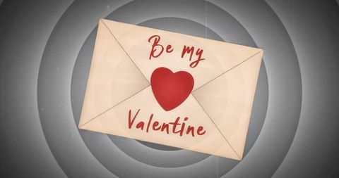 Be My Valentine Romantic Envelope with Heart Design
