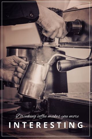 Barista perfecting milk for a latte in chic coffee shop