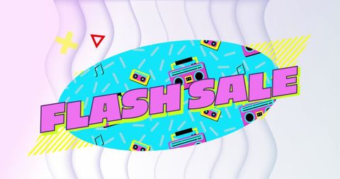 Retro Flash Sale Announcement with Vibrant Design