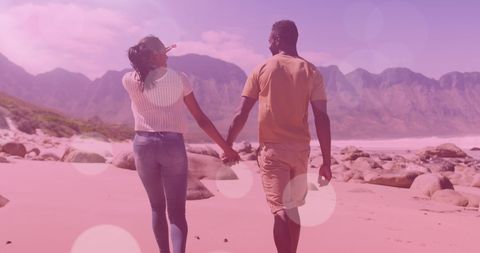 Couple Embracing Peaceful Beach Stroll - Download Free Stock Images Pikwizard.com