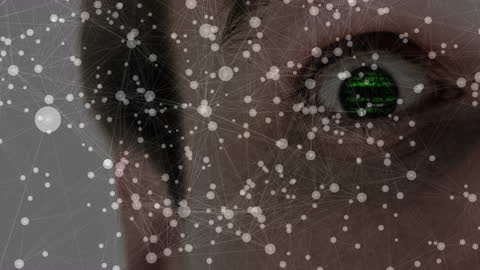 Conceptual Network Overlay on Human Eye