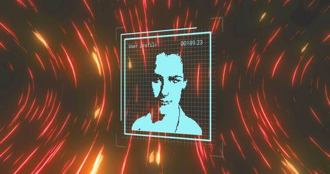 Digital Interface with Female Avatar and Neon Lights Animation - Download Free Stock Images Pikwizard.com