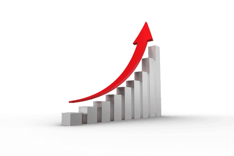 transparent bar chart with red rising arrow illustration - Download Free Stock Videos Pikwizard.com
