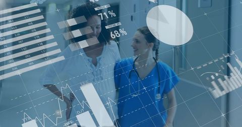 cutting-edge technology in healthcare: doctor and patient with data interfaces - Download Free Stock Images Pikwizard.com
