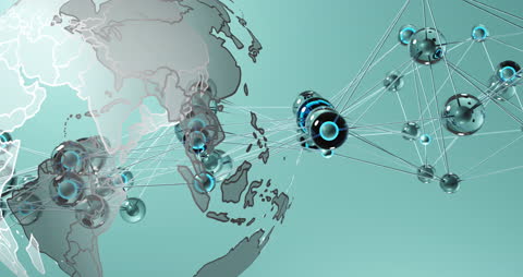 Global Networking Technology Concept with Connecting Dots