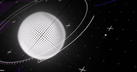 Futuristic White Sphere with Digital Data Visualization - Download Free Stock Images Pikwizard.com