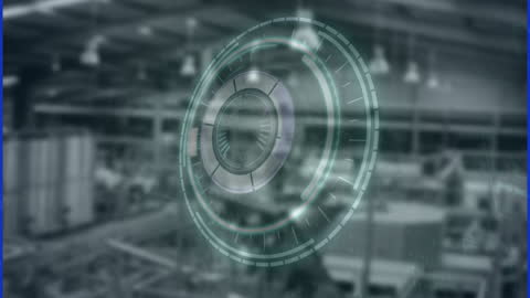 Digital Scope Animation in High-tech Warehouse Environment