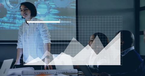 Business Professionals Analyzing Financial Graph in Modern Office - Download Free Stock Images Pikwizard.com