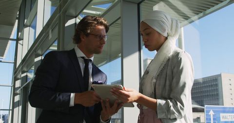 Professional Collaboration in Modern Corporate Office - Download Free Stock Images Pikwizard.com