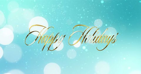 elegant happy holidays greeting on light blue background - Download Free Stock Images Pikwizard.com