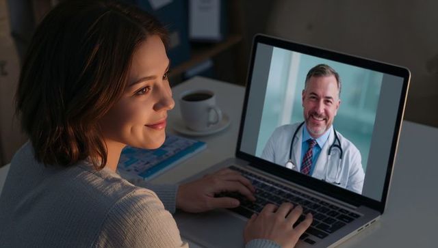 Asian Woman Engaging in Telehealth Consultation from Home