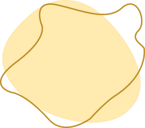 organic fluid pale yellow blob with gold outline on transparent background - Download Free Stock Videos Pikwizard.com