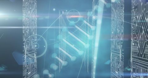 Spinning DNA and Microprocessor Conceptual Background - Download Free Stock Images Pikwizard.com