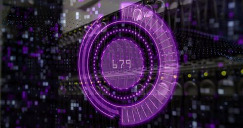 Abstract Digital Interface with Data and Server Elements - Download Free Stock Images Pikwizard.com