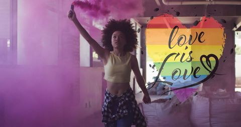 Celebrating pride with vibrant colors and heartfelt message