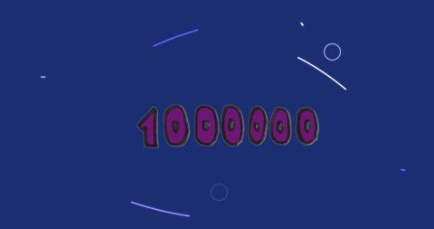 Floating bold numbers on blue graphic design