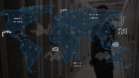 World Map Interface Overlay in Data Center