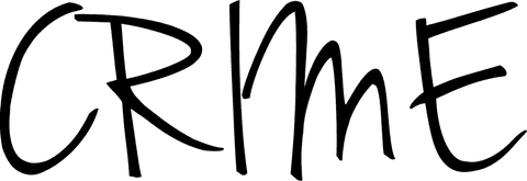 Crime text on transparent background isolated