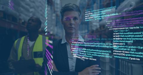Innovative Businesswoman Analyzing Digital Supply Chain Solutions - Download Free Stock Images Pikwizard.com