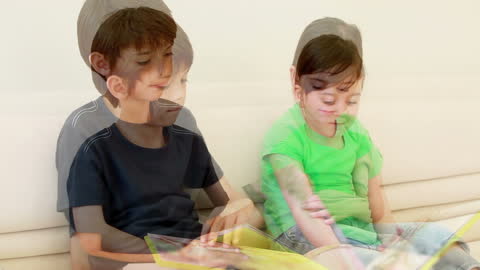 Children Enjoying Learning Together on a Casual Day Indoors