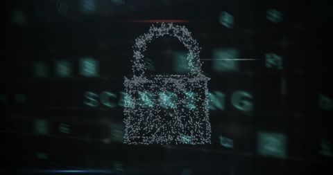 Digital Lock Signifying Cybersecurity with Glowing Particles - Download Free Stock Images Pikwizard.com
