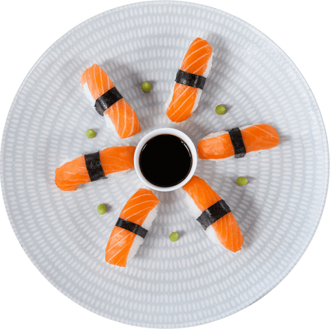 gourmet sushi nigiri on elegant translucent platter - Download Free Stock Videos Pikwizard.com