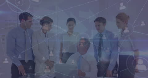 Diverse Team Discussing Network Connections with Manager