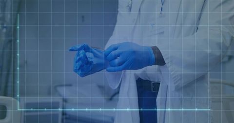 Doctor Preparing for Examination with Protective Gloves