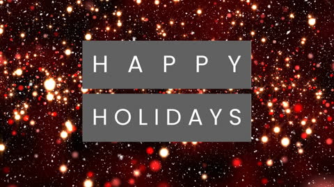 Festive Red and Black Background with 'Happy Holidays' Text