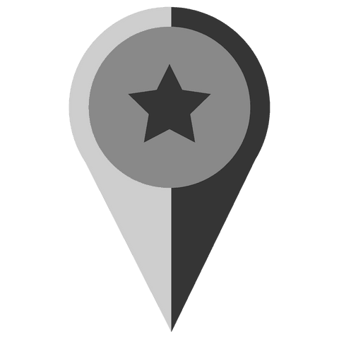 grey location pin with star icon on transparent background - Download Free Stock Videos Pikwizard.com