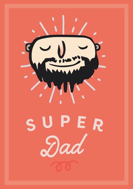 Super Dad Illustration Celebrating Fathers - Download Free Stock Templates Pikwizard.com