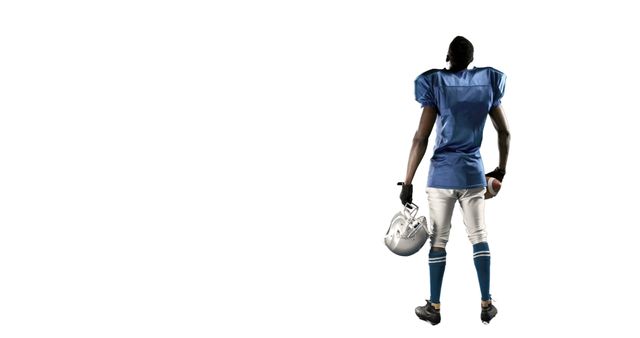 American Football Player in Uniform Holding Helmet - Download Free Stock Images Pikwizard.com