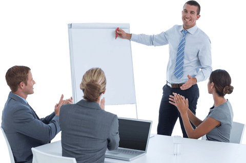 transparent business meeting presentation with engaged audience - Download Free Stock Videos Pikwizard.com
