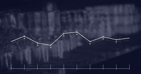 Line Graph Overlay on Coffee Makers in Shop Concept - Download Free Stock Images Pikwizard.com