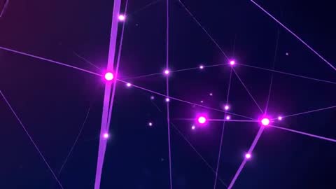 Glowing Magenta Nodes and Lines Forming Abstract Digital Network