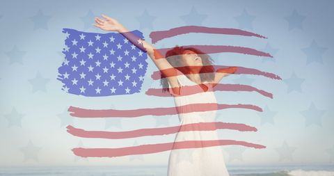 Joyful Freedom and Patriotism at the Beach