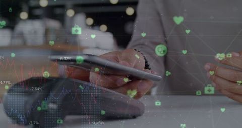 Businessman Using Tablet with Stylus in Modern Office Environment