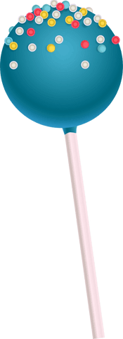 Teal Cake Pop on Transparent Background with Colorful Sprinkles - Download Free Stock Videos Pikwizard.com