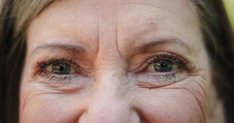Close-up of senior woman's eyes highlighting age and beauty