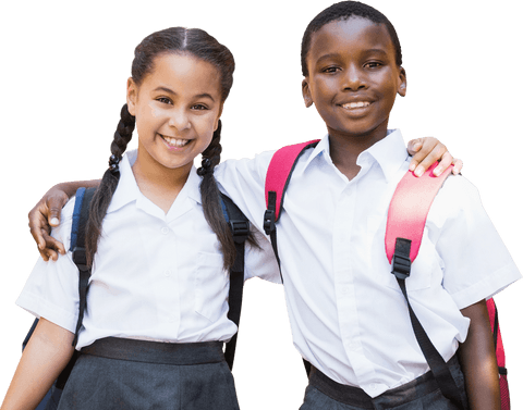 transparent image of smiling schoolchildren with backpacks - Download Free Stock Videos Pikwizard.com