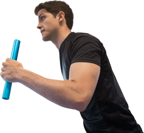 transparent image of athlete carrying relay baton - Download Free Stock Videos Pikwizard.com