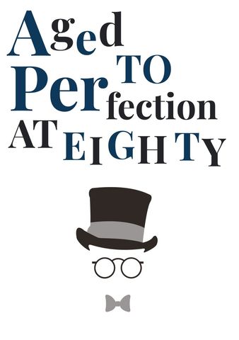 sophisticated celebratory design for eightieth birthday - Download Free Stock Templates Pikwizard.com