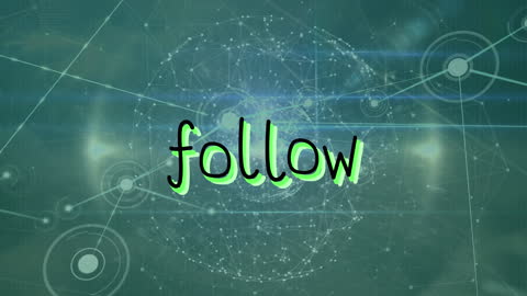 Digital Network Interface with Connecting Points Animation