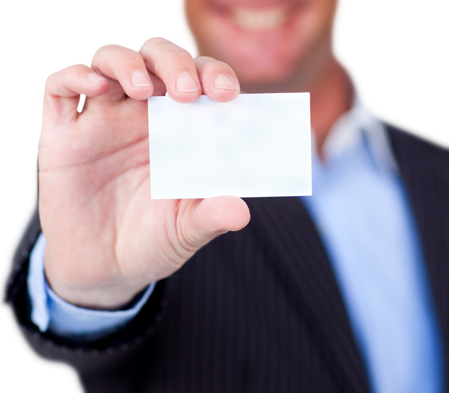 Businessperson Holding Transparent Blank Business Card - Download Free Stock Videos Pikwizard.com