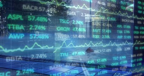 Dynamic Stock Market Visual with Financial Metrics - Download Free Stock Images Pikwizard.com