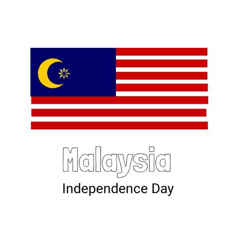 Malaysia Independence Day Artwork with National Flag Emblem - Download Free Stock Templates Pikwizard.com