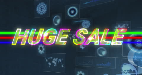 Huge Sale Digital Animation with Futuristic Graphics