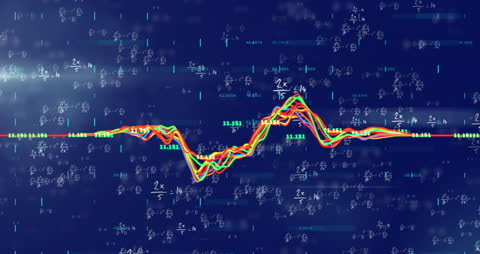 Futuristic Data Visualization with Complex Graphs and Equations