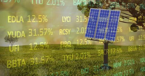 Solar Energy Investment and Stock Market Concept